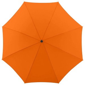 Runder Doppler Sonnenschirm Myzone Ø 200 cm in leuchtendem Orange, von oben gesehen. Ideal für Balkon & Terrasse.