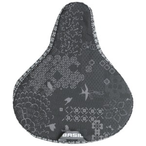 Coprisella Basil Bohème Charcoal per selle da bici, impermeabile e protegge dall'umidità.