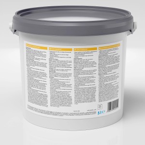 Secchio di Knauf Kleber- und Boden-Elast 5 l, liquido di miscelazione per adesivi per piastrelle e stucco.