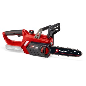 Tronçonneuse à batterie Einhell Power X-Change GE-LC 18/25 Li Solo, rouge/noir. Tronçonneuse compacte pour jardin.