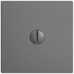 Copertura cieca Feller EdizioDue, copertura grigio scuro per interruttori e pulsanti.