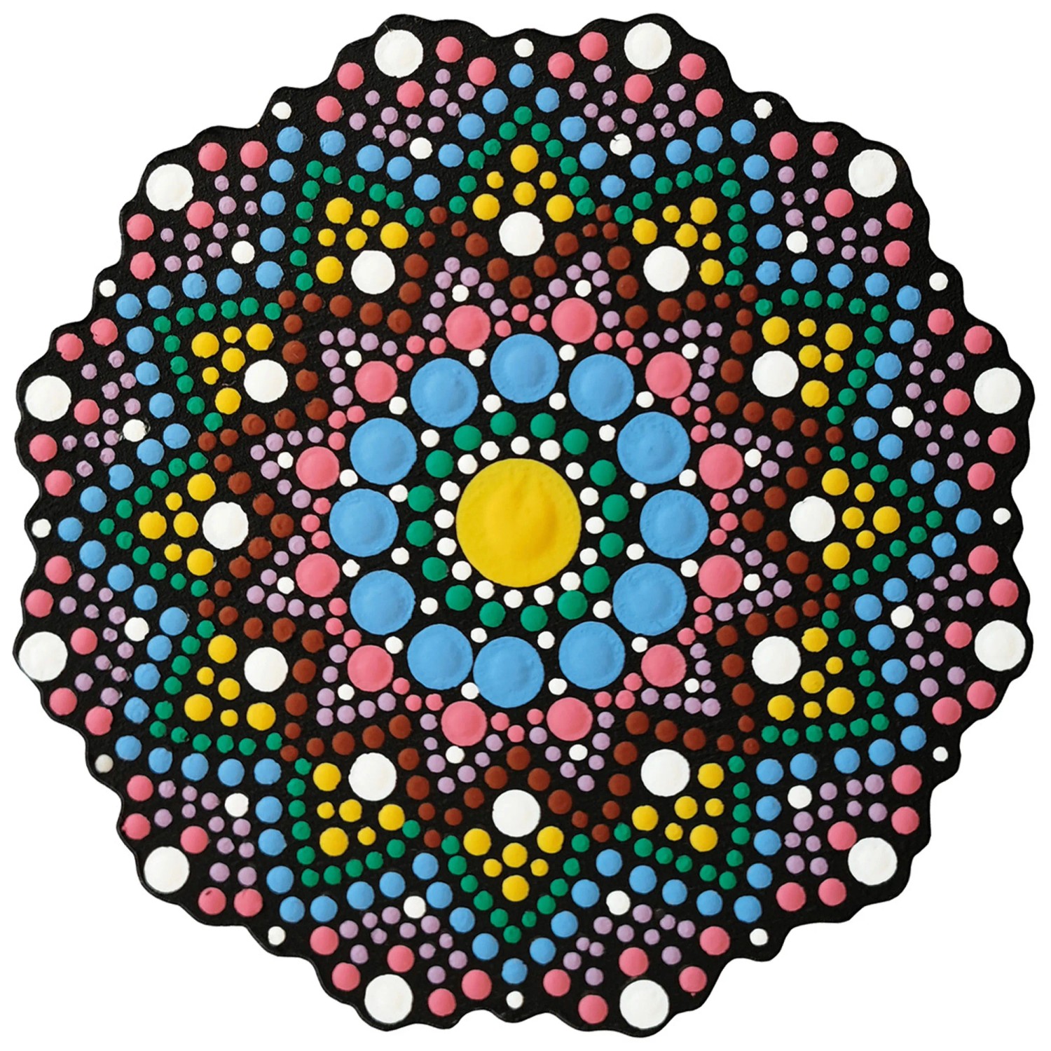 Set 3 Stencil Aladine Per Dot Painting E Mandala - Cerchi Geometrici 10, 20 E 30 Cm, Marchio Francese
