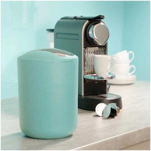 Wenko Pattumiera basculante Brasil Verde, 2 l, in plastica. Cestino cosmetico per bagno e WC.