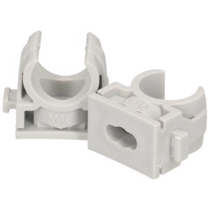Set di 10 fascette stringitubo grigie M16 per connessioni sicure.