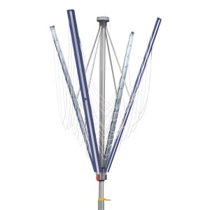 Stewi Stendibiancheria Lady 50 m Blu: stendino rotante con fili e montanti blu e bianchi.