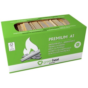 Greenheat Bois d'allumage Premium, 4 kg en carton. Idéal pour allumer le bois de chauffage dans les cheminées et les poêles.