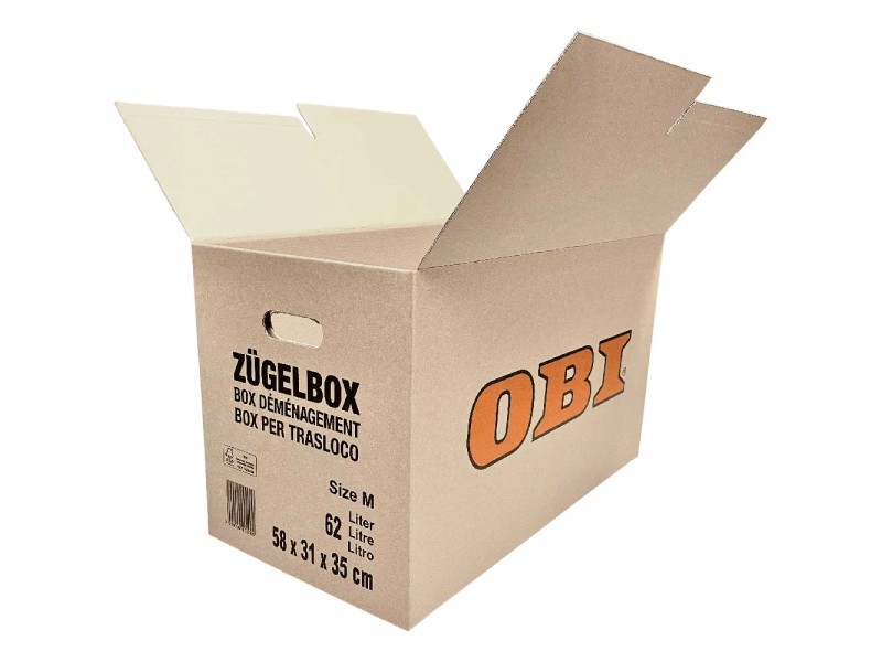 OBI Carton de déménagement à double cannelure certifié FSC® 62 l / T. M
