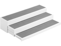 Wenko Küchenregal Steps 3-stufig Weiss-Grau (HxBxT) 8,5 x 37 x 8,5 - 23 cm
