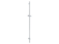 1 asta per doccia senza fori, in acciaio inox, regolabile, asta telescopica per armadio, bagno, balcone, tenda da doccia (76-197 cm, argento
