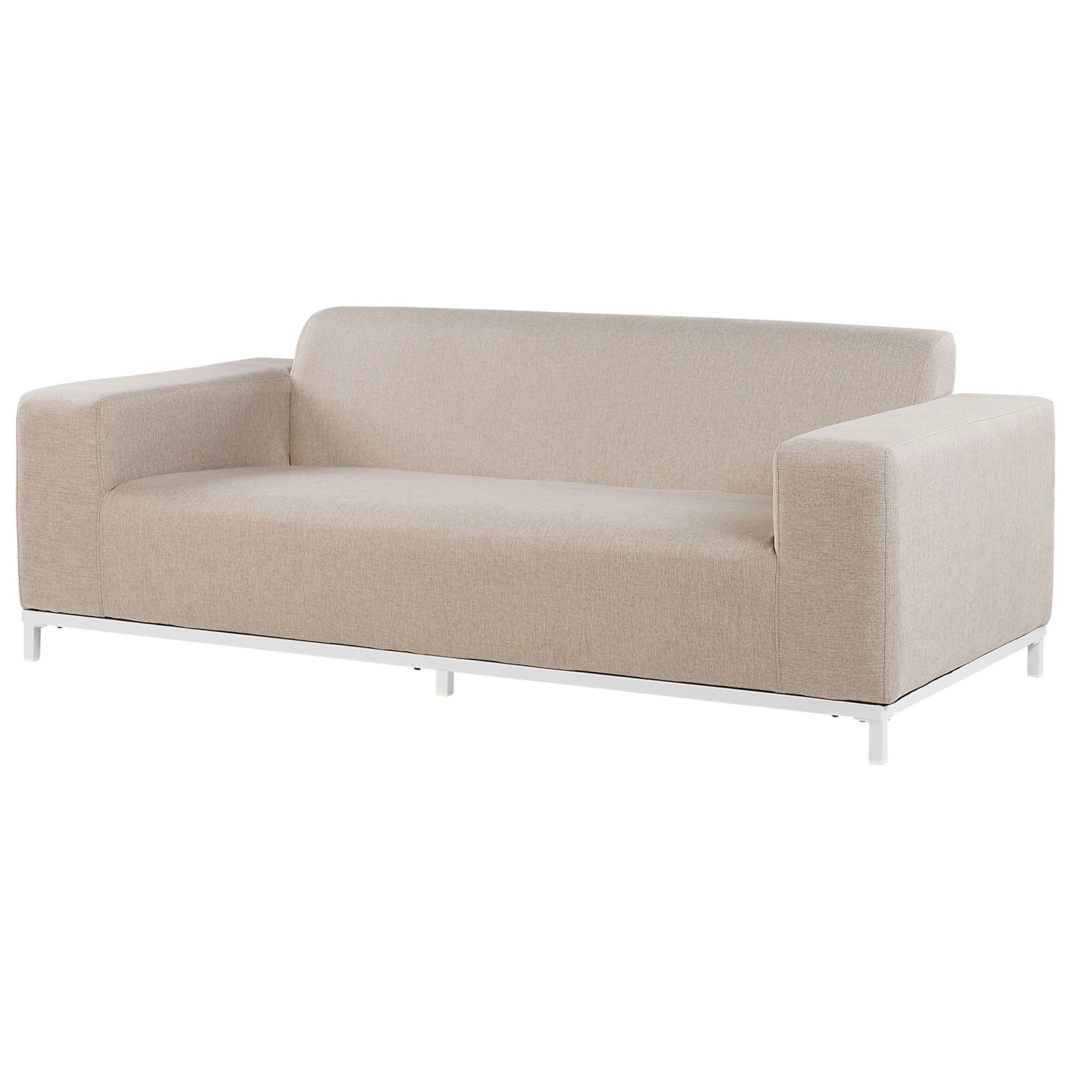 Beliani Divano da giardino Rovigo posti Beige con struttura