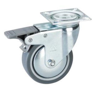 Roue pivotante Doerner+Helmer, 100 mm, avec frein. Roue pour meubles et équipements.