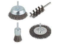 Wolfcraft Bürsten-Set Stahldraht 4-tlg.