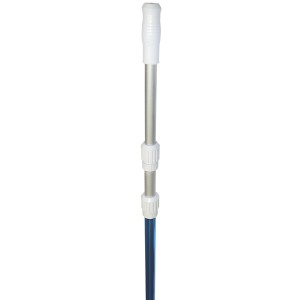Manche télescopique Steinbach, 2 pièces, aluminium, 240-460 cm, pour épuisette de piscine et accessoires.