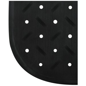 Tappetino antiscivolo nero MSV in gomma, 36x97 cm.