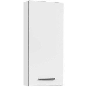 Meuble haut Pelipal Série 951, blanc avec poignée grise. Armoire de salle de bain avec porte.