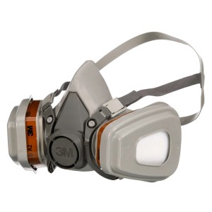 Maschera 3M 6002 per verniciatura a spruzzo, respiratore riutilizzabile con protezione A2 P2.