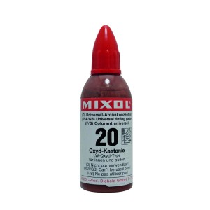 Mixol Abtönfarbe Nr. 20 Oxyd-Kastanie, 20g Flasche. Abtönkonzentrat für Farben, Lacke und Lasuren.