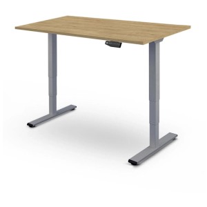 Contini Bürotisch höhenverstellbar Eiche Dunkelgrau 64,5 - 130 x 180 x 80 cm