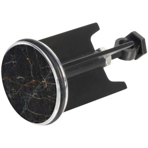 Tappo lavandino Pluggy Marble Nero, Ø 3.9cm, effetto marmo per scarichi standard.