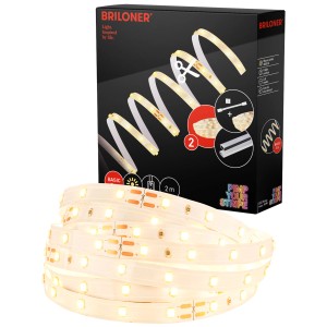 Briloner LED Stripe starter set, bianco caldo, 2 m. Striscia LED flessibile con accessori nella confezione.