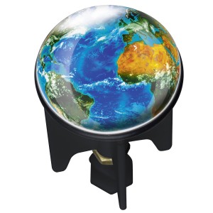 Wenko Bonde de lavabo World, multicolore, avec motif globe terrestre.