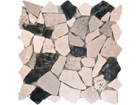 Mosaikmatte Polygonal Biancone Travertino Marron 30 x 30 cm Mosaikmatte Polygonal Biancone Travertino Marron 30 x 30 cm