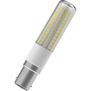 Lampe LED Osram Classic T-Form Clear B15d, 6,3W, 806 lm, Blanc chaud