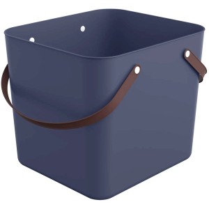 Rotho Multibag Albula Classic in blu iris, 40 l. Pratico cesto per la spesa in plastica riciclata.