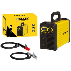 Poste à souder Stanley WD-A150/W1 avec accessoires et emballage. Boîtier jaune, affichage numérique.
