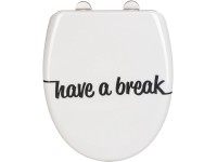 Wenko WC-Sitz have a break mit Absenkautomatik Duroplast Weiss-Schwarz Wenko WC-Sitz have a break mit Absenkautomatik Duroplast Weiss-Schwarz