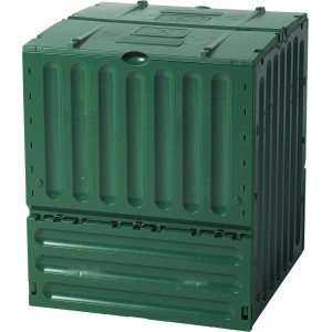Compostiera verde in plastica Garantia Comfort Eco-King 400 l per il giardino.
