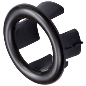 Rosace de trop-plein Pelipal Quantum 07, noir, Ø 3 cm pour ensembles de meubles de salle de bain.