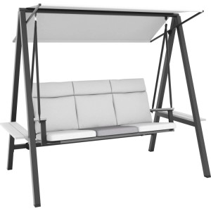 Cuscino per seduta grigio chiaro per altalena Hollywood Summerdale, tessuto in PVC e poliestere.
