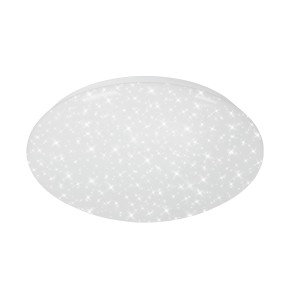 Plafoniera LED cielo stellato bianca, Ø 29 cm, per illuminazione d'atmosfera.