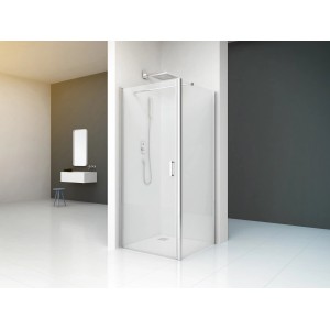 baliv Dusch-Schwingtür DUK-80.60T, 80x195 cm, Chrom, mit klarem Sicherheitsglas für moderne Dusche.