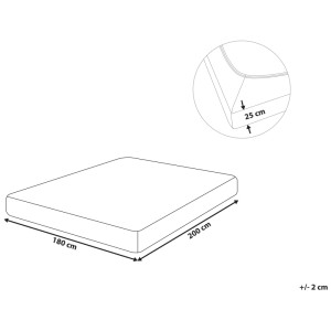 Drap-housse rose Beliani Hofuf en coton, 180x200 cm, convient aux matelas jusqu'à 25 cm de hauteur.