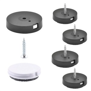 Patins en feutre et plastique Wagner QuickClick 2en1 Duo, lot de 12 pièces, Ø 25 mm, avec vis et inserts interchangeables.