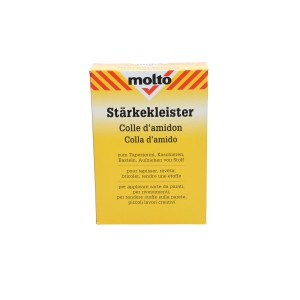 Confezione di Molto Stärkekleister 450g, colla per carta da parati per incollaggio senza macchie.