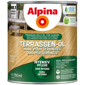 Alpina Terrassen-Öl Douglasie, 750ml Dose für die Holzpflege im Außenbereich.