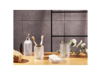 Beliani Badaccessoires-Set Tapia Glas Transparent 4-tlg.