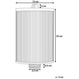 Cartouche filtrante Beliani Lagoon en plastique blanc, cylindrique, dimensions Ø 15 x 25 cm. Filtre de rechange pour spa.