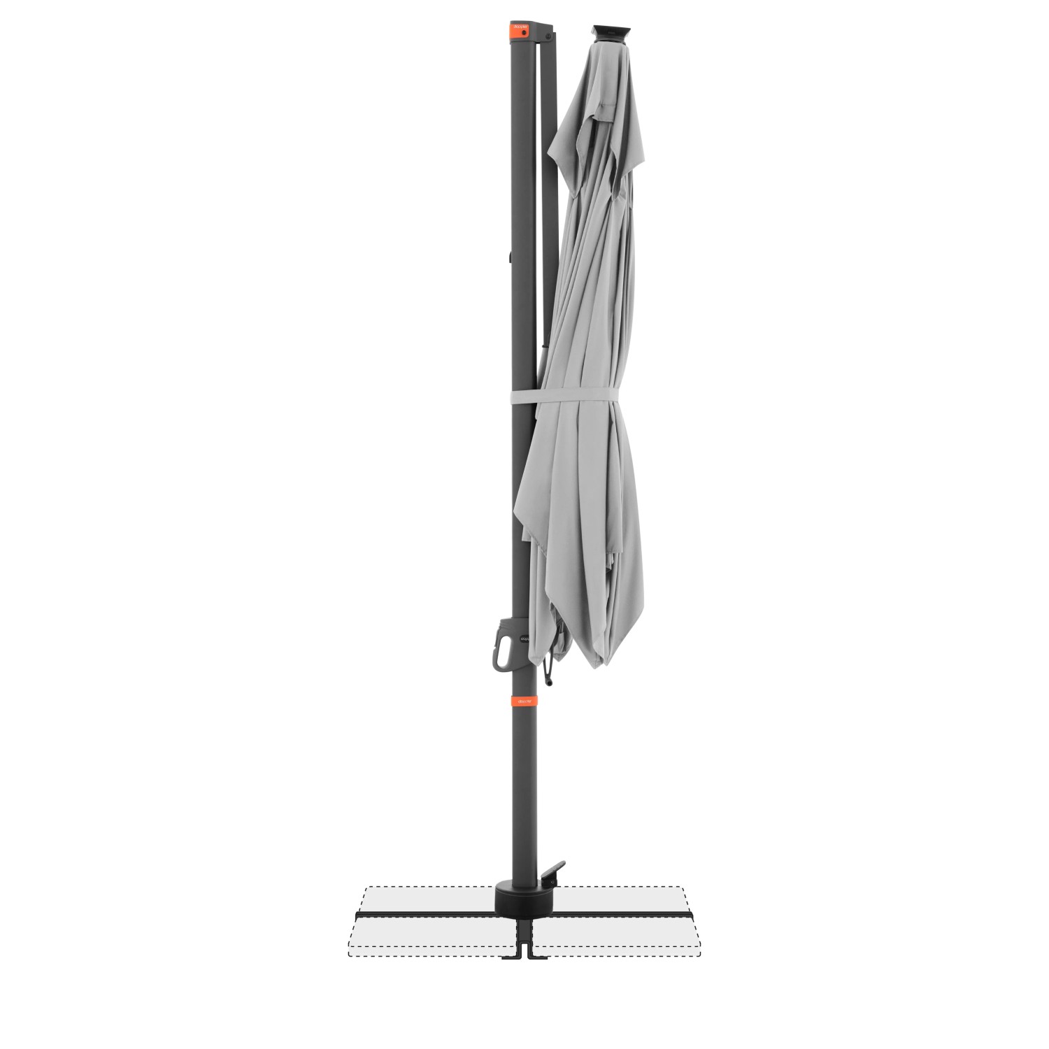 Doppler Ombrellone Active LED Auto Tilt, antracite, ca