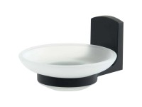 Spirella Seifenschale Taku mit Halter Zink matt Schwarz