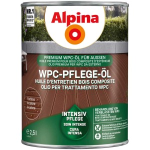 Dose Alpina WPC-Pflege-Öl Farblos 2,5l für die Holzpflege im Außenbereich.