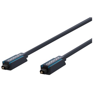 Cavo ottico Clicktronic con connettore Toslink, 1m, per audio e video digitali.
