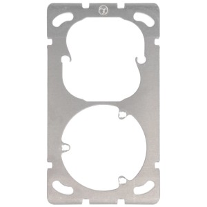 Plaque de fixation double Feller EdizioDue pour prises, accessoire de boîtier d'interrupteur.