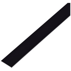 Schwarze Alberts Flachstange aus Aluminium, 2000x30x2 mm, für Innen- und Aussenbereich.