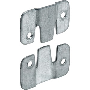 Connettore universale Hettich, 4 pezzi, acciaio zincato, 27x44mm, per mobili e altro.
