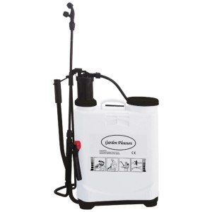 Pulvérisateur à pression dorsal blanc en polypropylène 16 l pour jardin et soin des plantes.