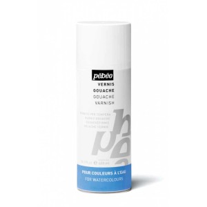 Pébéo Gouache Firnis superfein, 400ml Dose für Künstlerbedarf. Schutz und Leuchtkraft für Gouachefarben.